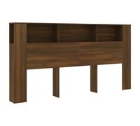 (concrete grey) vidaXL Headboard Cabinet Bookcase Headboard Indoor Furniture Multi Colours