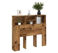 Headboard Cabinet Old Wood 120x19x103.5cm Engineered Wood Wall-Mounted Storage