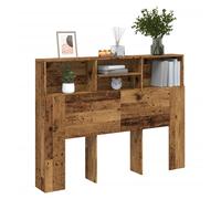 Headboard cabinet Old Wood 140x19x103.5cm Engineered-Wood WallMount Night Shelf