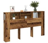 Headboard Cabinet Old Wood 180cm Engineered Wood Wall-Mounted Shelf Slim 18.5cm