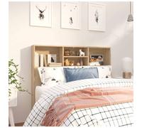 Headboard Cabinet Sonoma Oak 120x19x103.5cm Engineered Wood Wall-Mounted Storage
