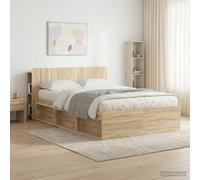vidaXL Headboard Cabinet with Storage Sonoma Engineered Wood