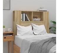 Headboard Cabinet Sonoma Oak Engineered Wood 100x18.5x102.5cm Wall-mount Storage