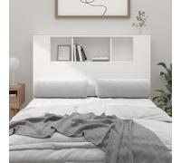 Headboard Cabinet White 120x18.5x102.5 cm Engineered Wood Slim Shelf Wall mount.