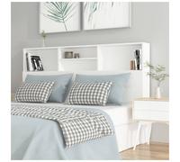 Headboard Cabinet White 160x19x103.5cm Engineered Wood Wall-Mounted Slim Shelf