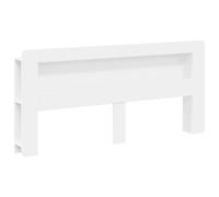 Headboard cabinet White 193x18.5x100cm Engineered Wood Storage Shelf for Bedroom