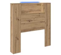 Headboard Cabinet with LED Bed Header Bed Headboard Storage Cabinet vidaXL