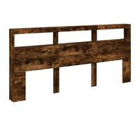 Headboard Cabinet with LED Bed Header Bed Headboard Storage Cabinet vidaXL