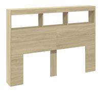 Headboard Cabinet with LED Bed Header Bed Headboard Storage Cabinet vidaXL