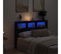 Headboard Cabinet with LED Bed Header Bed Headboard Storage Cabinet vidaXL [EEK: A]
