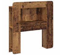 Headboard Cabinet White Engineered Wood 93.5x18.5x100cm Modern Storage Bed Shelf
