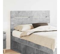 Headboard Concrete Grey Engineered Wood 123x3x100cm Modern Rectangular Versatile