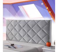Headboard Cover All-Inclusive Bed Slipcover King Single/Double/Queen/Super King Size Beds, grey-100cm