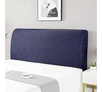 Headboard Cover For Bed Elastic Stretch Slipcover Covers Headboard Bed Lining For Dustproof Protector Cover In Spandex Fabric Soft Protective Coverage Of Padded Bed Single Double(120CM(110--130CM),Blu