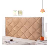 Headboard Cover for King Size Bed - Upholstered Protector Cushion in Elegant Champagne Design - Stylish Bedding Accessories