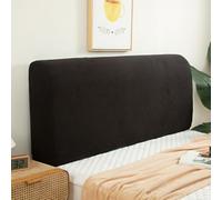 Headboard Cover Headboard Slipcover Modern Simple Elastic All-Inclusive Bed Head Protector Cover Bedroom Solid Color Dustproof Headboard Wrap Single Double King Size Bed Decoration-Black||120cm