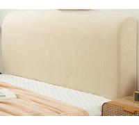Headboard Cover - High Stretch Velvet Dustproof Slipcover for Single, Double, King Bed Head - Modern Elastic Bedspread Protector (Color: Beige, Size: 130cm/51i)