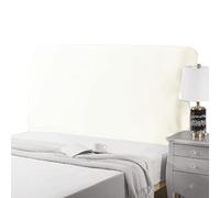 Headboard Cover King size Double Single Stretch Bed Headboard Slipcover, Elastic Bed Head Cover For Upholstered/Wooden/Leather Head Board Backrest Protector Cover For Bedroom Décor(150-170cm,White)