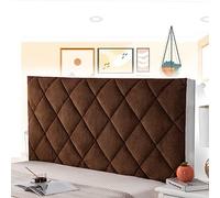 Headboard Cover King Size White Headboard Slipcover Double All-Inclusive Modern Elastic Headboard Cover Stretch Slipcover for Wooden/Leather Headboard,brown-160cm