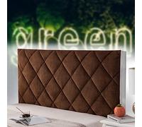 Headboard Covers for Double Bed Headboard Cover Expandable Bedside Headboard Protection Cover Bed Back Protector for Bed Headboard Dustproof Solid Color Quilted,brown-180cm