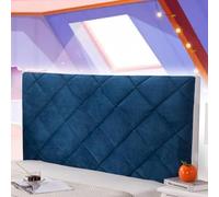 Headboard Covers for Double Bed White Velvet Headboard Cover Single White Grey Velvet Dustproof Protective Cover Anti-Collision Protective Cover Kids Adult Bedroom,blue-200cm