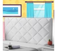 Headboard Covers for Small Double Bed Headboard Cover Single Bed Upholstered Stretch Dustproof Protective Cover Single Double Queen Wooden/Leather Headboard,white-150cm