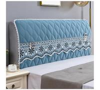 Headboard Covers, Thickened Anti-collision Bed Head Cover, Full Covered Lace Quilting Dust Cover, for Single/Double/King/Super King Size,Blue A,120cm