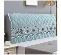 Headboard Covers, Thickened Anti-collision Bed Head Cover, Full Covered Lace Quilting Dust Cover, for Single/Double/King/Super King Size,Light Green A,220cm