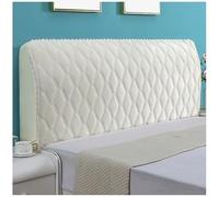 Headboard Covers, Thickened Anti-collision Bed Head Cover, Full Covered Lace Quilting Dust Cover, for Single/Double/King/Super King Size,Off White B,120cm
