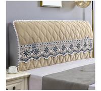 Headboard Covers, Thickened Anti-collision Bed Head Cover, Full Covered Lace Quilting Dust Cover, for Single/Double/King/Super King Size,Brown A,120cm