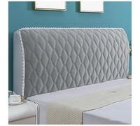 Headboard Covers, Thickened Anti-collision Bed Head Cover, Full Covered Lace Quilting Dust Cover, for Single/Double/King/Super King Size,Gray B,190cm