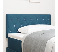 Headboard Crystal Button Tufted Dark Blue 100 cm Velvet Berkfield Home Blue One Size