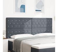 Headboard Crystal Button Tufted Dark Grey 200 cm Velvet Berkfield Home Multi One Size