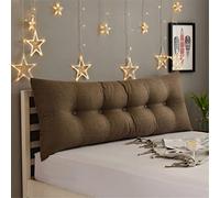 headboard cushion Reading Bed Rest Pillows Large Bolster Headboard Pillow Daybed Bedside Oversized Throw Cushion Support Positioning Sofa Body Pillow,Coffee,60x55x15cm