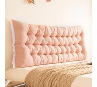 Headboard Cushions with Ties, Waterproof Headboard Pillow, Positioning Support Bed Rest Long Reading Pillow, Backrest Lumbar Cushion Cushion for Bay Window Tatami Sofa Bedroom,Pink,100x50x5cm