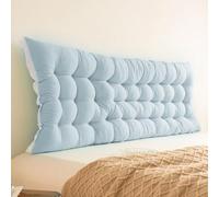 Headboard Cushions with Ties, Waterproof Headboard Pillow, Positioning Support Bed Rest Long Reading Pillow, Backrest Lumbar Cushion Cushion for Bay Window Tatami Sofa Bedroom,Blue,120x50x5cm