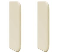 Headboard Ear Cream 40.5 x 40.5 x 4 cm PVC with Wood Material Frame, Sturdy Bed Accessories, Replacement Part for Slatted Frame, Easy to Assemble, Non-Slip and Durable for Bedroom