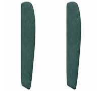 Headboard Ear Green Velvet 80 x 23 x 6 cm with Wooden Frame, Comfortable Padding, Sturdy Bed Accessories, Replacement Part for Slatted Frame and Mattress, Practical Assembly, Modern Bedroom