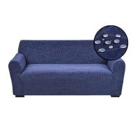 HEADBOARD Elastic Couch Covers,1/2/3/4 Seater Sofa Cover,Waterproof Furniture Protector,1-Piece Slipcover for Dogs/Cats,Universal Couch Protector,Stretch Sofa Slipcover (navy blue,3 seat:185-230CM)