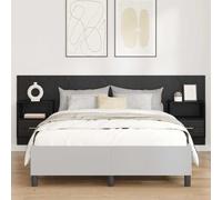 vidaXL Headboard with Cabinet 3 pcs Black Oak Engineered Wood