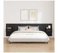 Headboard Floating Wall-Mounted Black Oak 297x32.5x80cm Engineered Wood Storage