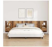 Headboard Floating with Cabinets Artisan Oak Engineered Wood 297x32.5x80cm Wall