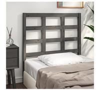 Headboard Grey Solid Pine 95.5x100cm Slim Wall-Mount Modern Bedroom Easy-Fit