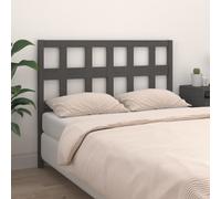 Headboard Grey Solid Pine Wood 165.5x4x100 cm Rustic Bed Backrest Panel Design