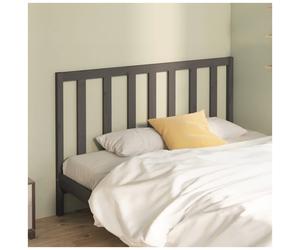Headboard Grey Solid Pinewood 126x100 cm Rectangular Untreated Wooden Panel Slim