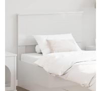 Headboard High Gloss White 93x3x90cm Engineered Wood Modern Slim Rectangular Bed