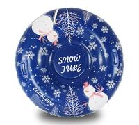 HEADBOARD Inflatable Snow Sled Tube, Heavy-Duty Cold-Resistant PVC Snow Toy with Handles, Durable Sled for Adults, Perfect for Winter Outdoor Sports And Sledding Hills,Blue,110 * 110CM