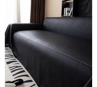 HEADBOARD L Shaped Sofa Cover,PU Leather Couch Protector,Waterproof Sofa Slipcover,Sectional Loveseat Covers,Wipeable Slipcover,Couch Protector for Dogs/Cats (black,180X360CM)