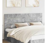 Headboard Modern Concrete Grey Engineered Wood 100cm Tall Minimalist Panel Slim