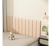 Headboard Panels for Wall, Kids Anti-collision Wall Stickers Self-adhesive Upholstered Wall Padding 70 CM * 23 CM Wall Cushion Protection Peel and Stick(White,2 pcs)